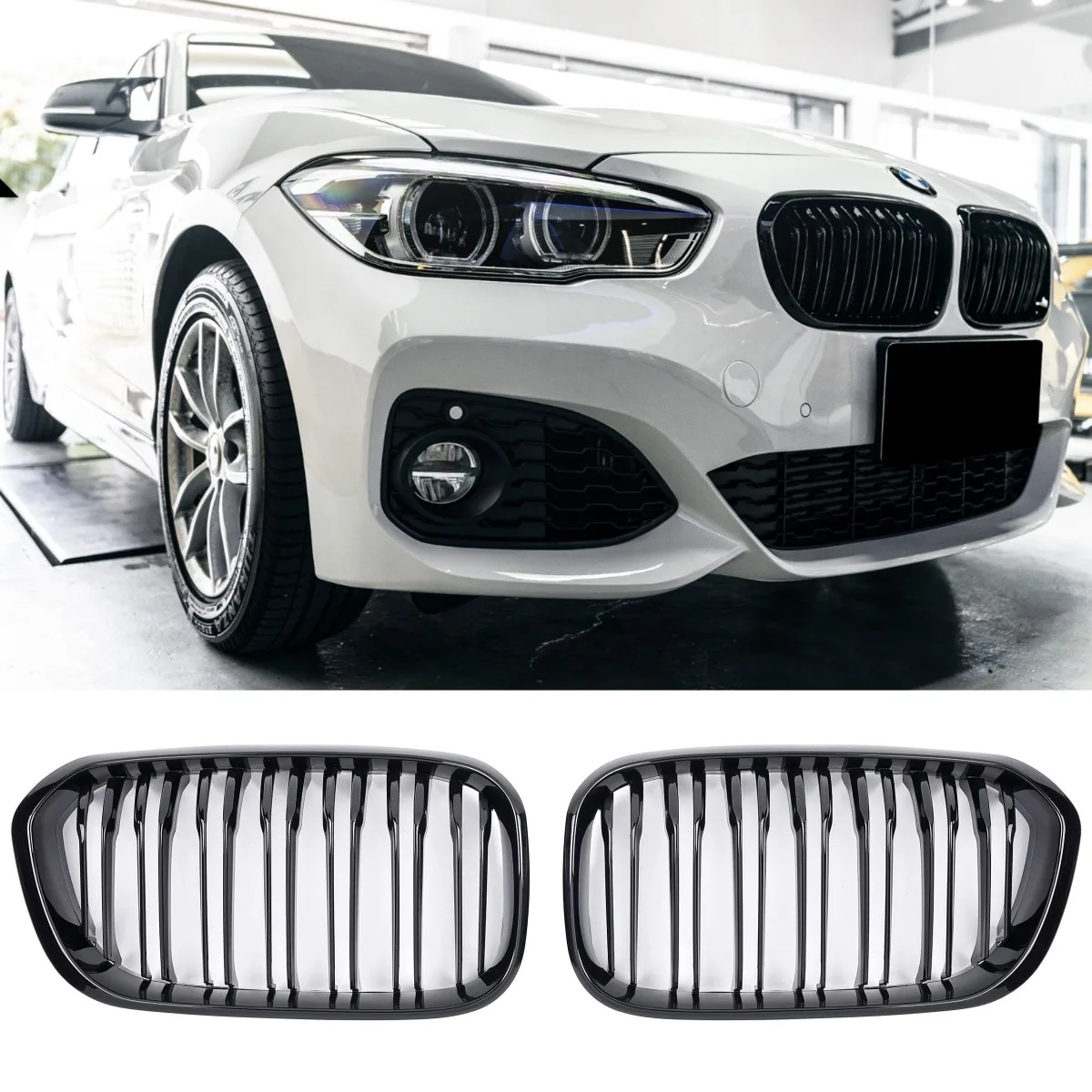 Läikiv must võre BMW 1. seeria F20 F21 jaoks | 2015-2019