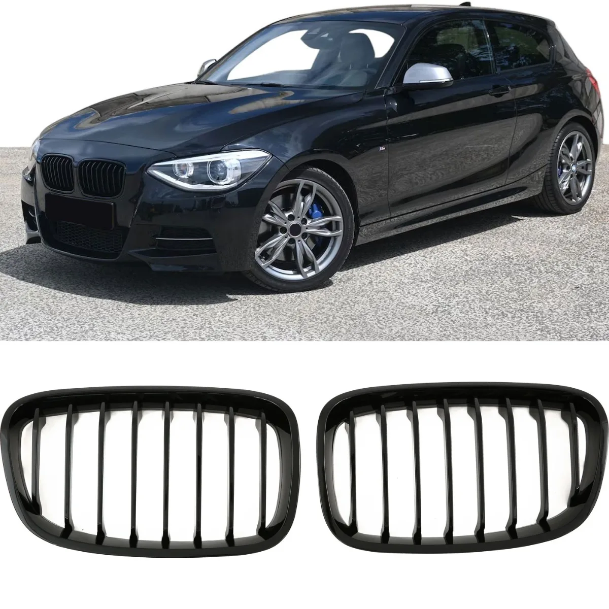 Võre läikiv must BMW 1 Series F20 F21 jaoks | 2011-2015