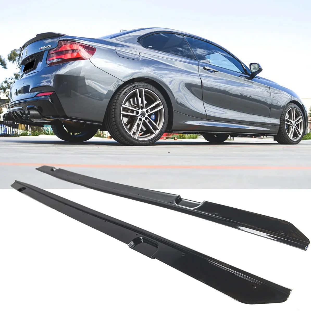 Küljeliistud BMW 2 Series F22 F23 jaoks (KOMPLEKT / ABS) | 2014-2020