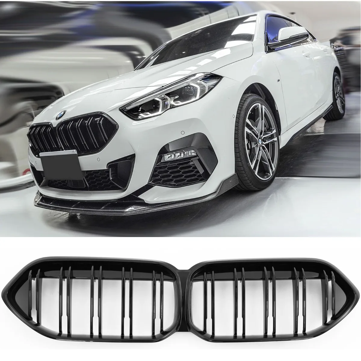 Решётка радиатора глянцевая чёрная для BMW 2 Series F44 Gran Coupe | 2020-2026