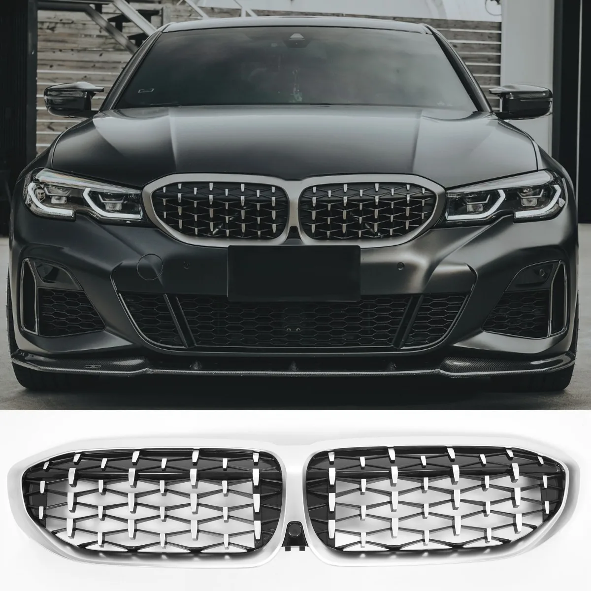 Grille Grille chrome Black Diamond Style for BMW 3 Series G20 Pre-Facelift | 2019-2022