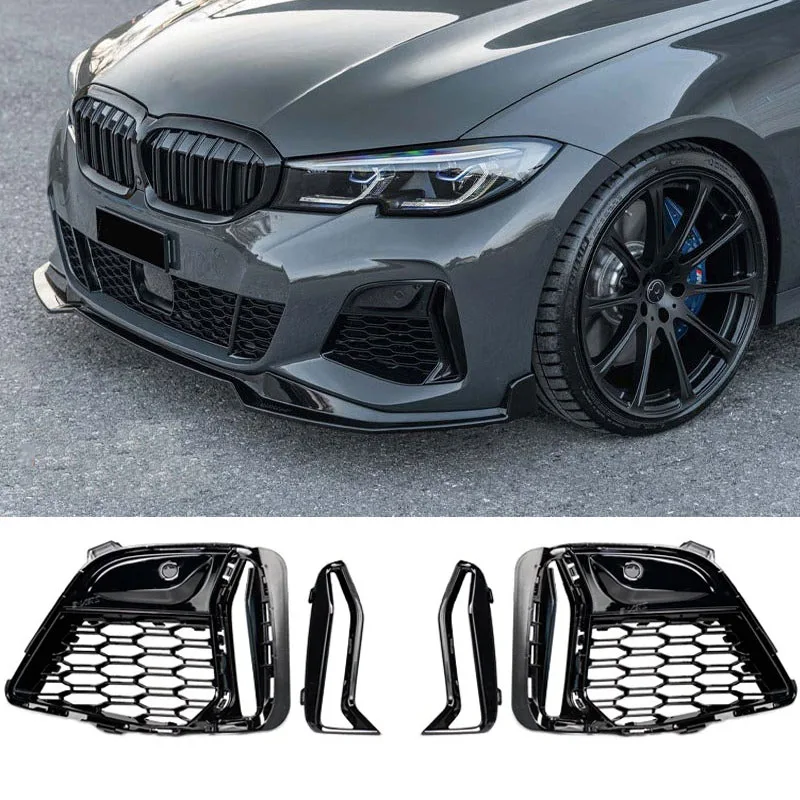 Рамка бампера M340i чёрная для BMW 3 серии G20 G21 vor-LCI M Package | 2019-2022