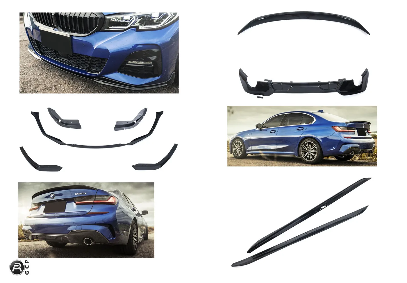 Package Diffuser Rear Spoiler Front spoiler for BMW 3 Series G20 | 2017-2022