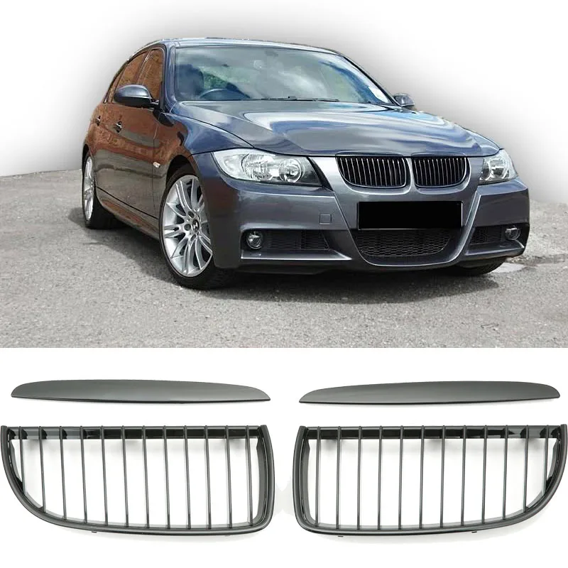 Решётка глянцевая чёрная для BMW 3 Series E90 E91 | 2005-2008