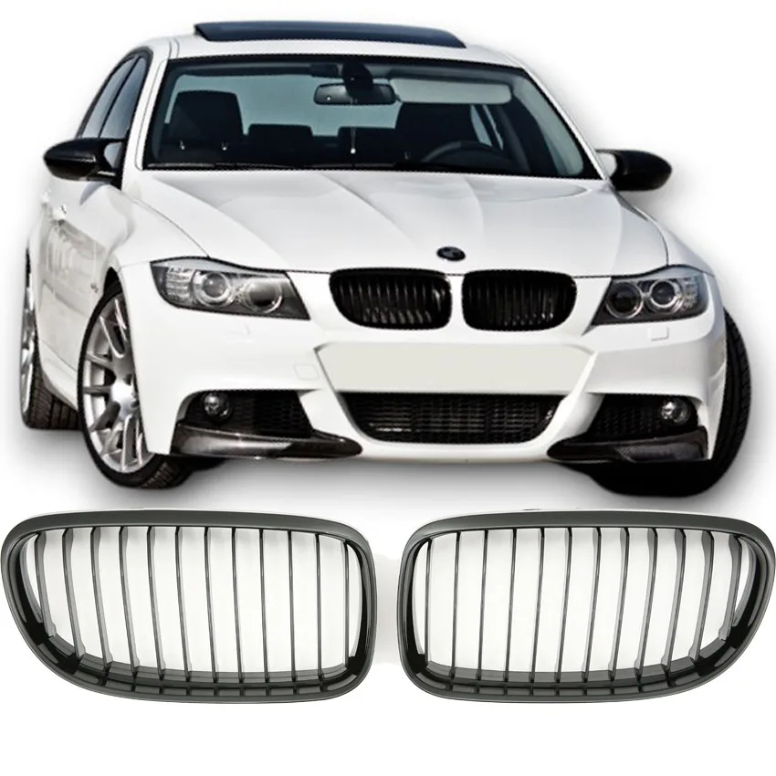 Решётка радиатора глянцевая чёрная для BMW 3 серии E90 E91 | 2008-2012