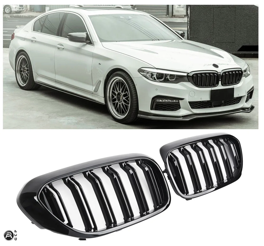 Глянцевая чёрная решётка для BMW 5 серии G30 G31 | 2017-2020
