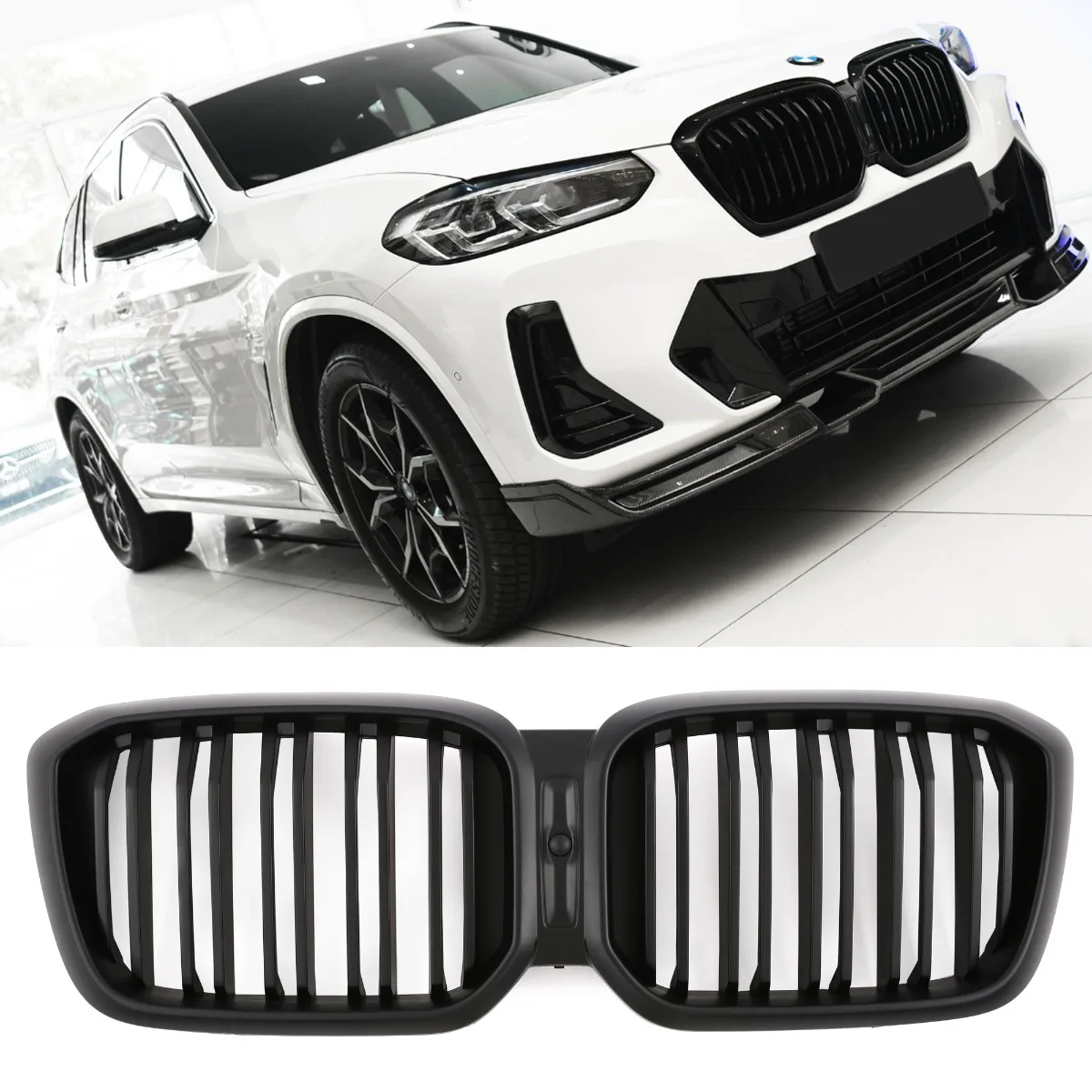 Grille Matte Black for BMW X3 X4 G01 G02 LCI | 2021-2024