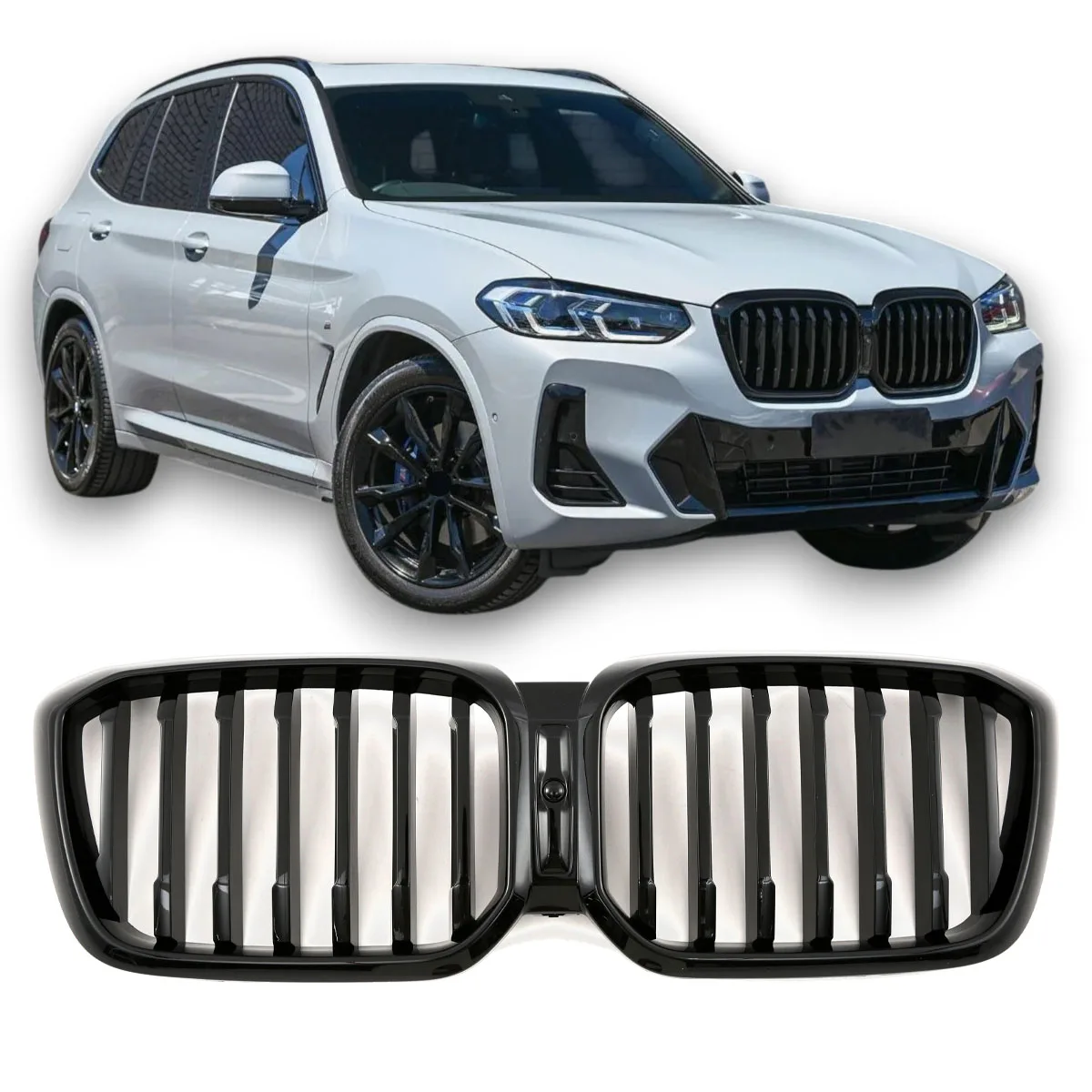 Grille Gloss Black for BMW X3 X4 G01 G02 LCI | 2021-2024