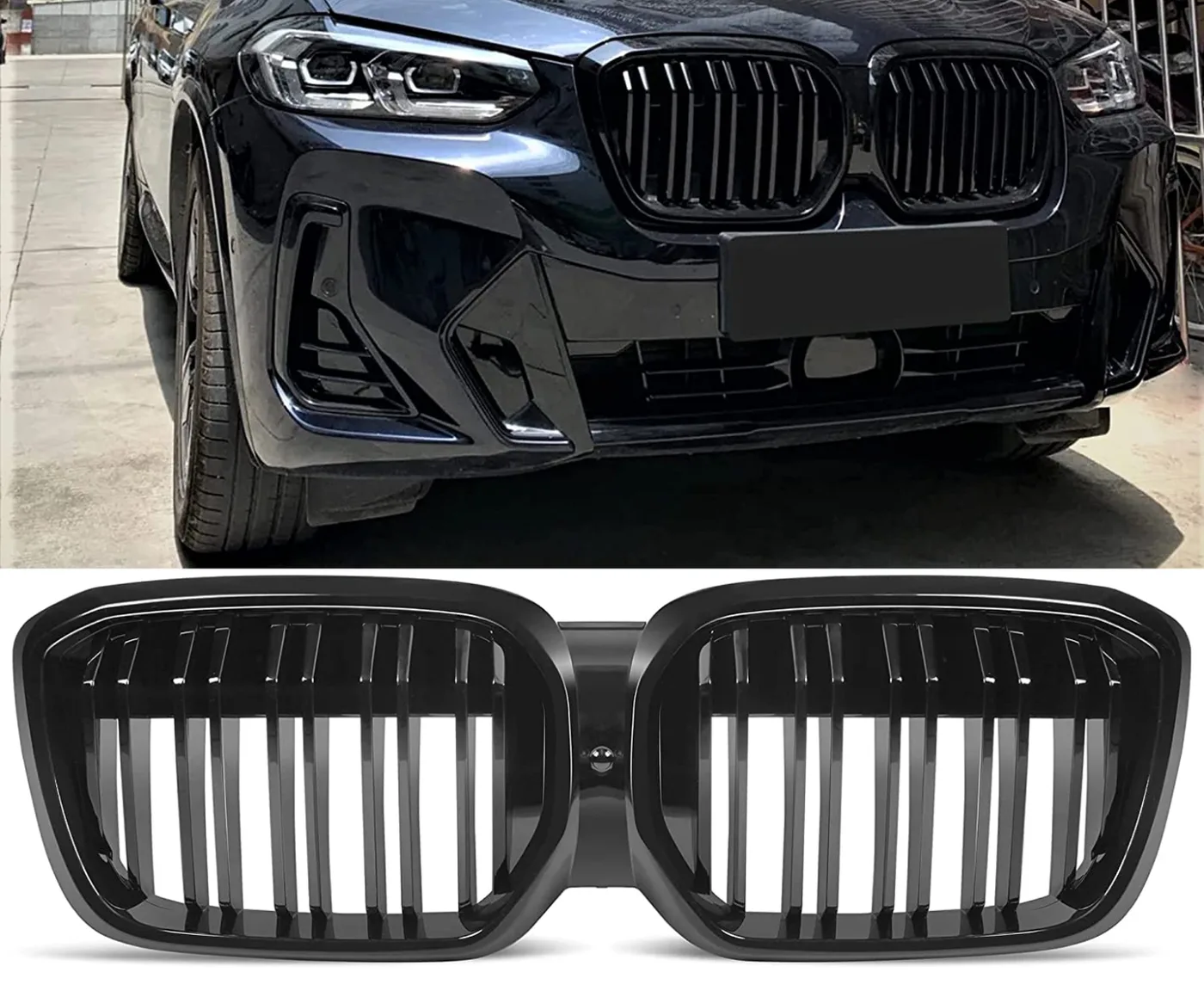 Решетка Глянцевая черная решетка радиатора для BMW iX3 G08 LCI | 2021-2026