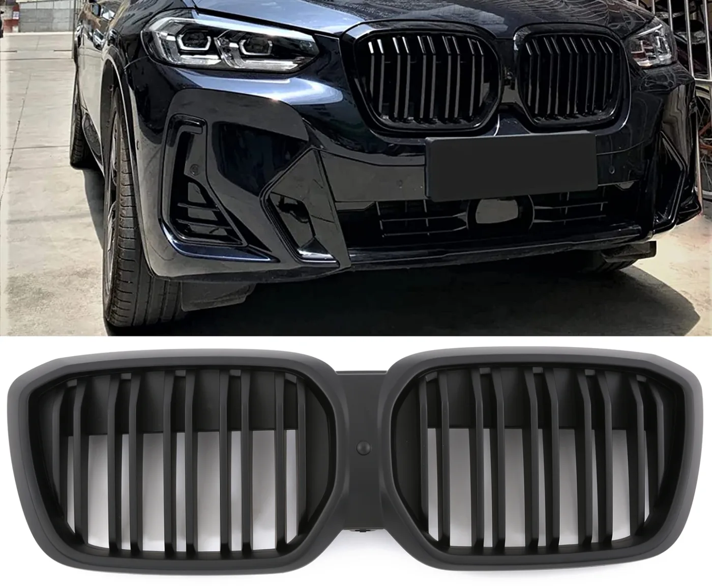 Решётка Решётка матовая чёрная для BMW iX3 G08 LCI | 2021-2026