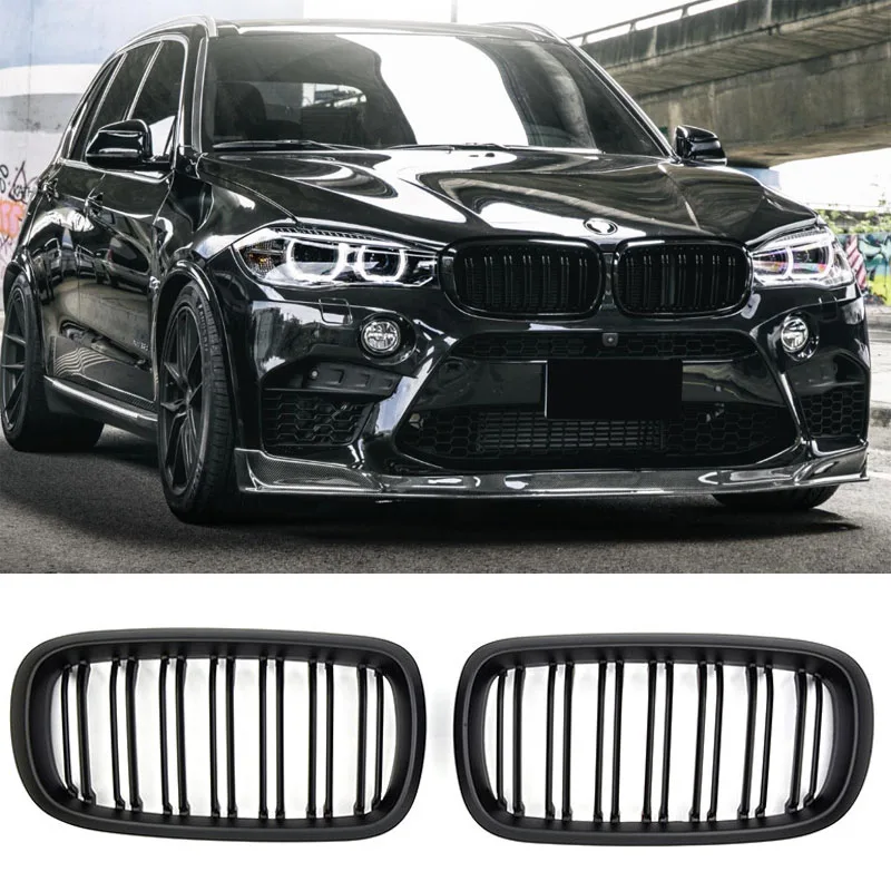 Матовая чёрная решётка для BMW X5 X6 F15 F16 | 2013-2018