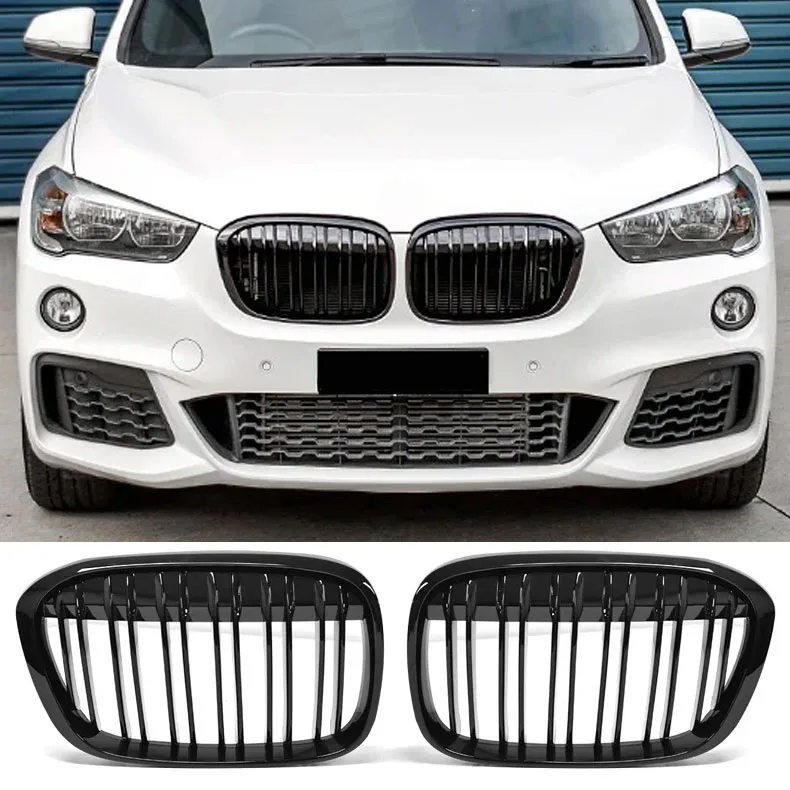 Глянцевая чёрная решётка для BMW X1 F48 | 2015-2019