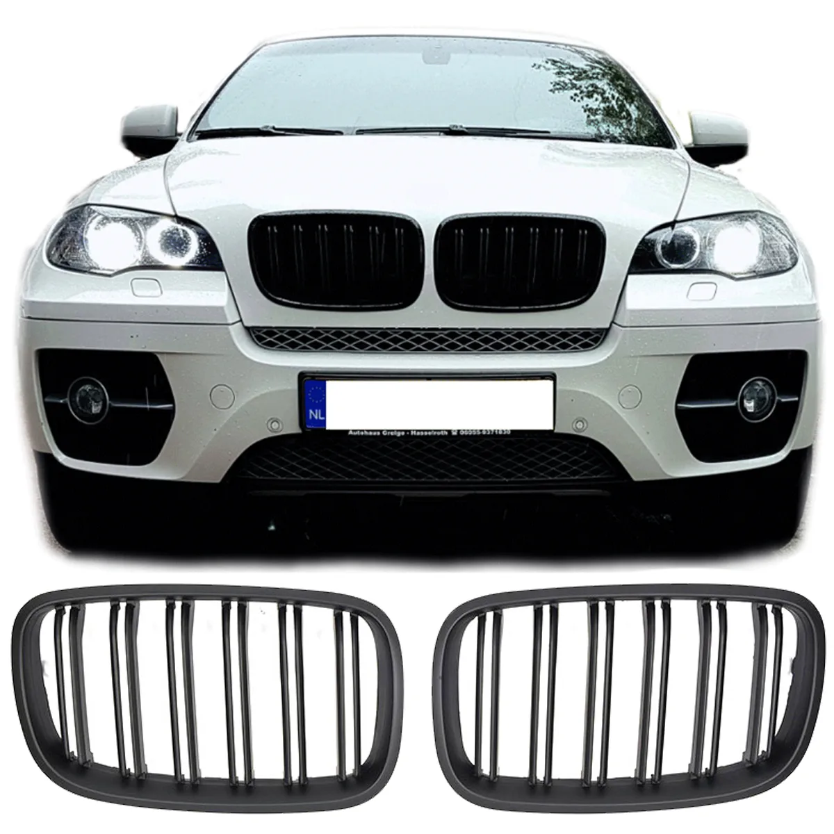 Grille Matte Black for BMW X5 X6 E70 E71 | 2007-2014