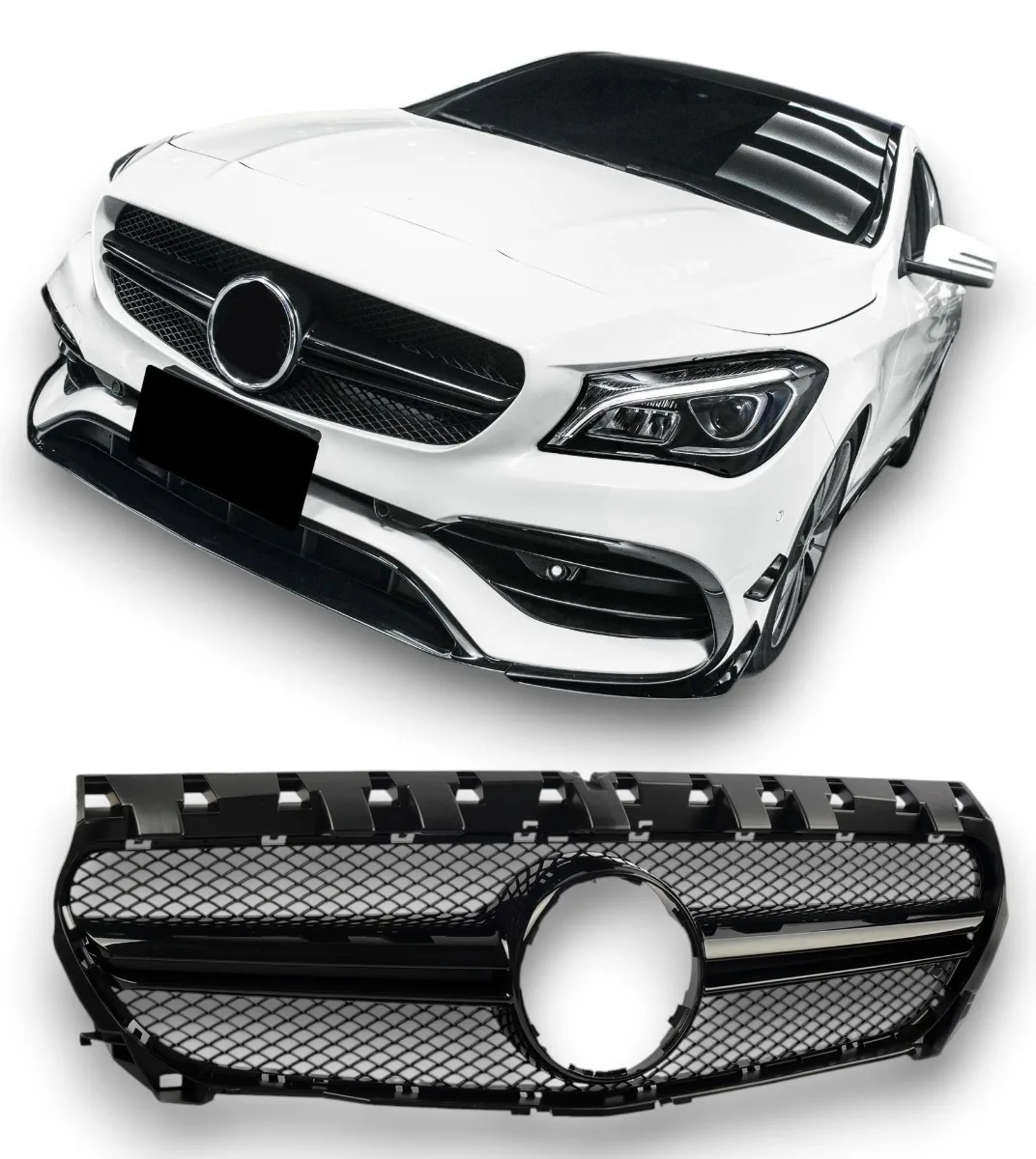 Grille for Mercedes C117 CLA-class Black | 2013-2019