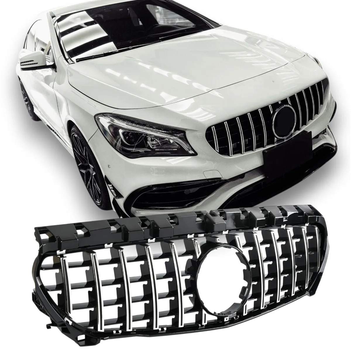 Grille for Mercedes C117 CLA chrome + Black | 2013-2019