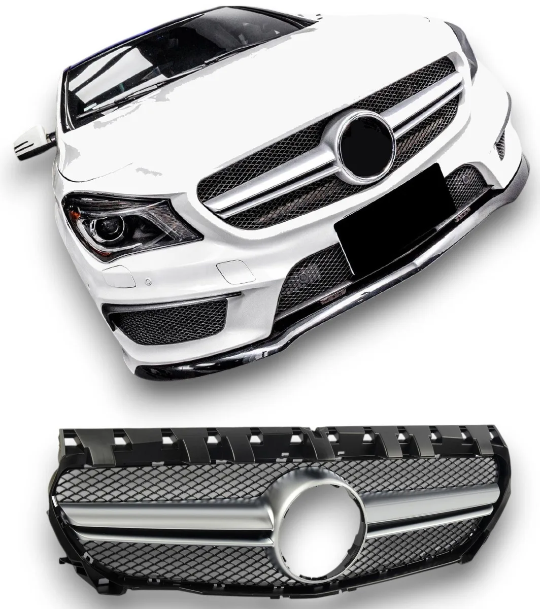 Grille for Mercedes W117 C117 CLA-class zilver | 2013-2019
