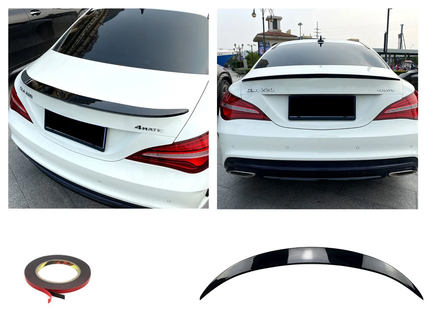 Rear Spoiler Black gloss for Mercedes C117 CLA | 2013-2019