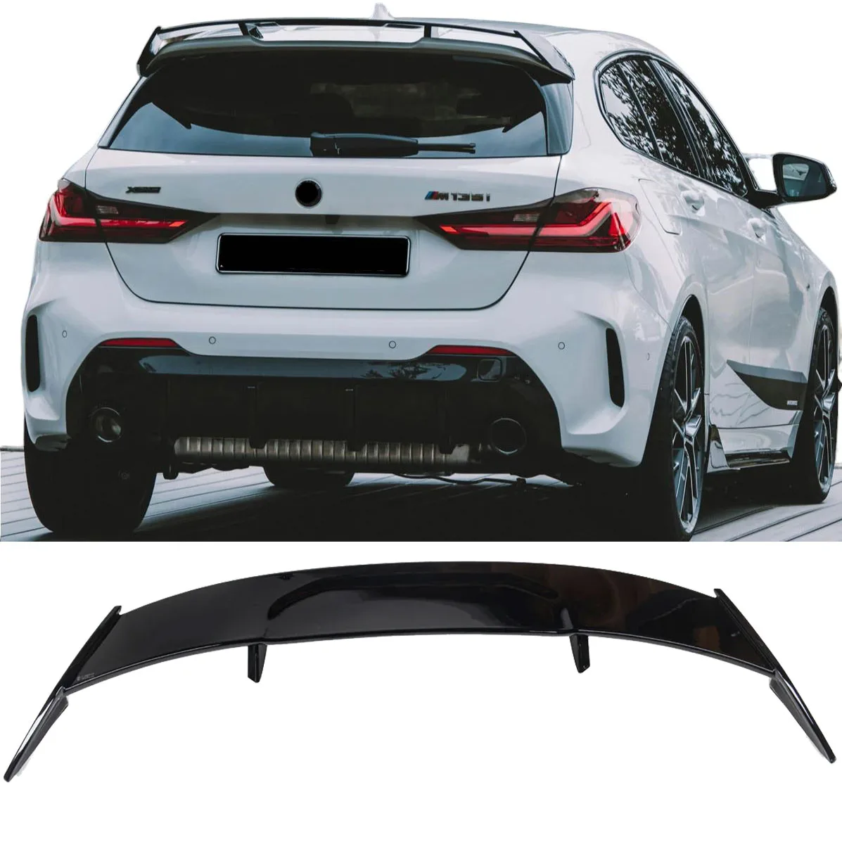 Tagaspoiler läikiv must BMW F40 M Package Pro jaoks | 2019-2024