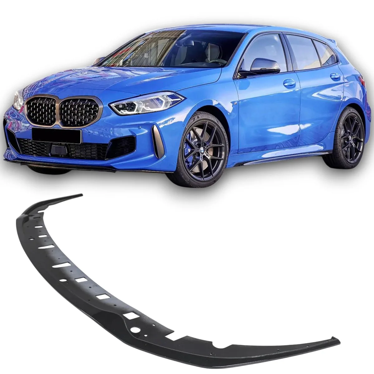Splitter-spoileri esihuul mudelile BMW 1 Series F40 F41 M-paketiga | 2019-2024