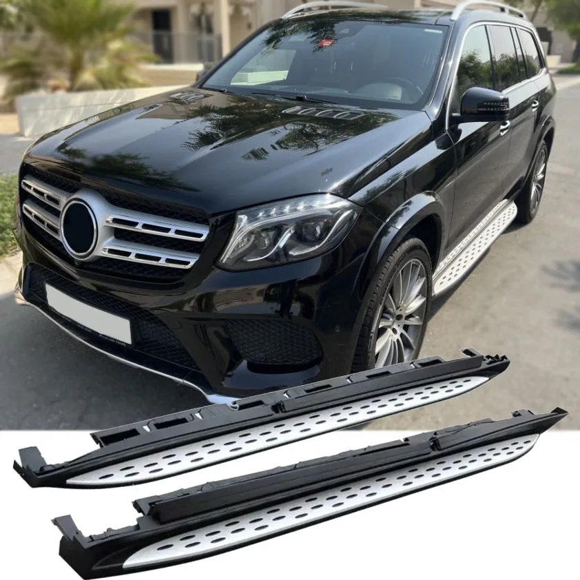 Алюминиевые подножки с противоскользящими шипами для Mercedes X166 GLS | 2016-2019