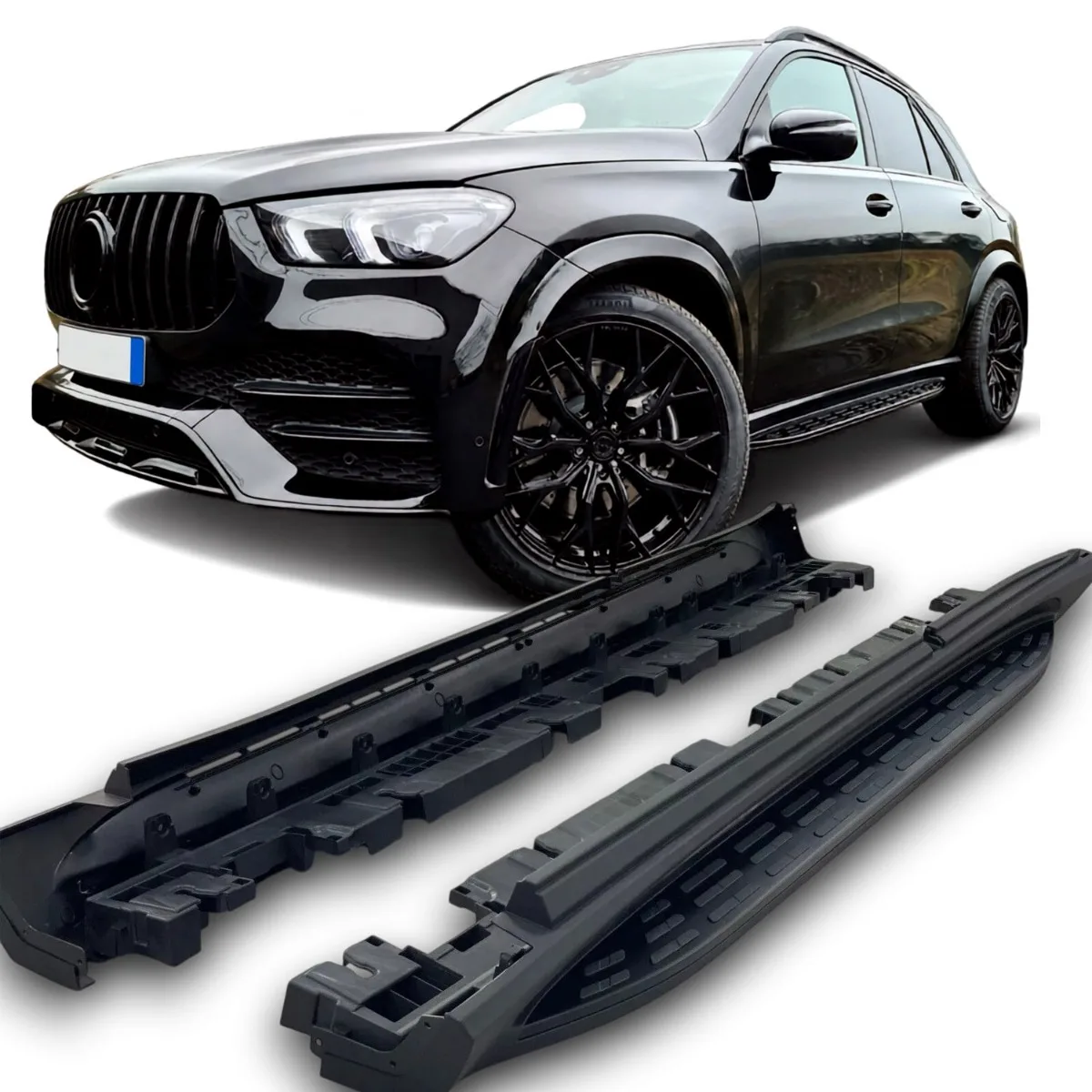 Aluminium Running Boards with Anti-Slip Studs for Mercedes V167 GLE SUV | 2019-2026
