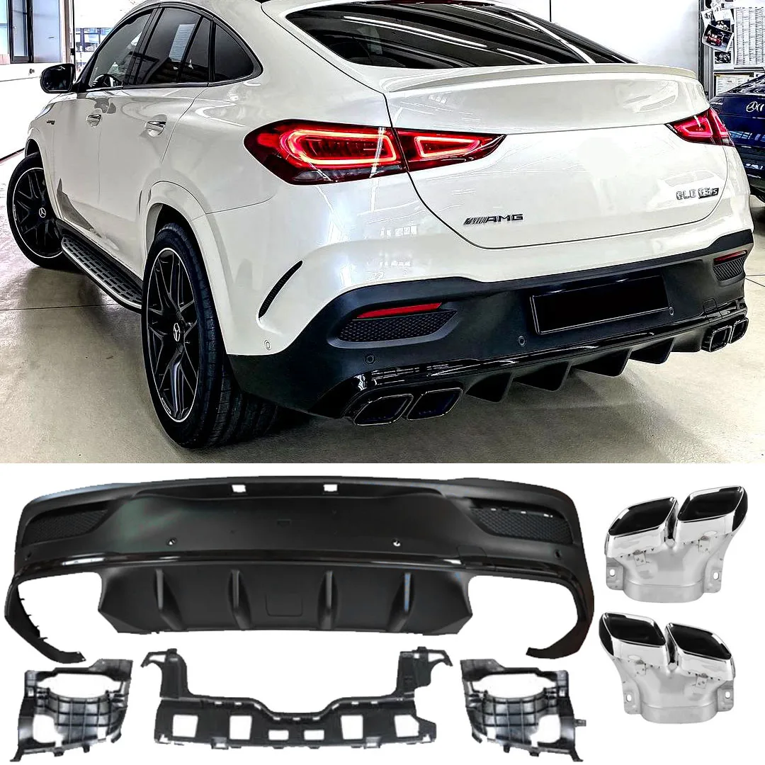 Difuusor + väljalaskeotsikud (kroom) Mercedes C167 GLE Coupe jaoks | 2019-2023