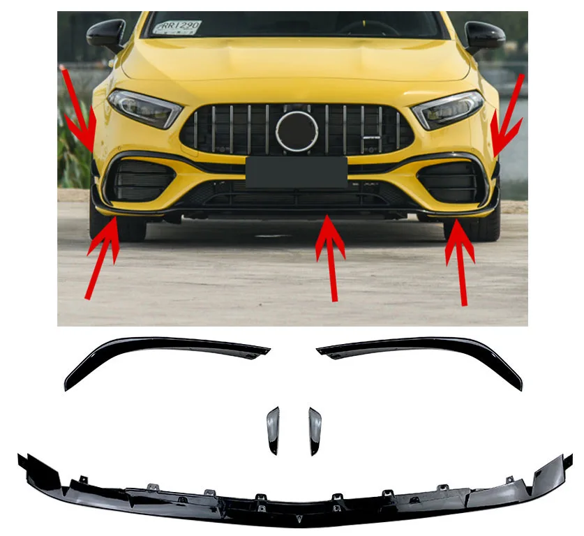 Esispoiler Front Spoiler Mercedes W177 A45 AMG jaoks