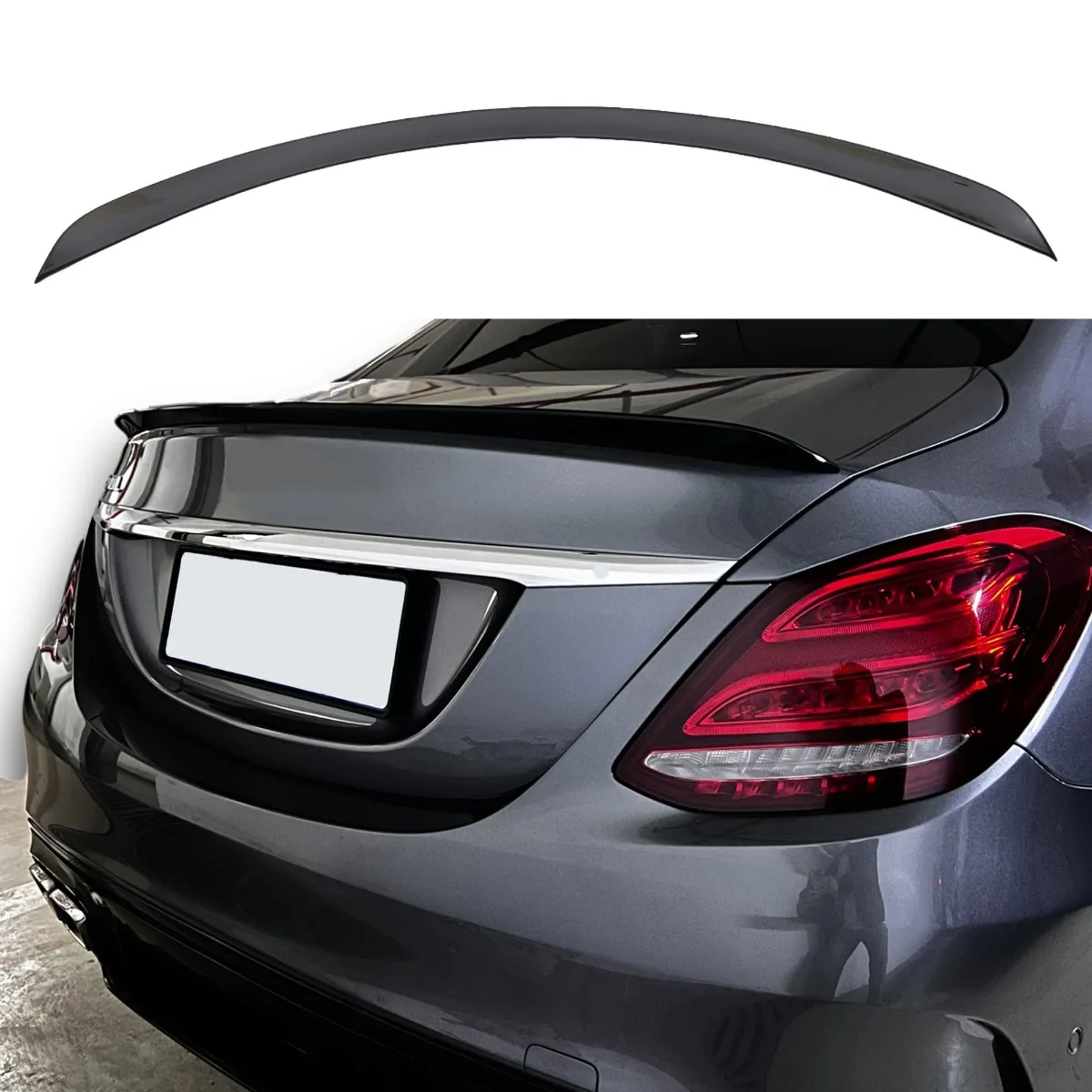 Rear Spoiler Black gloss for Mercedes W205 C-Class | 2014-2021