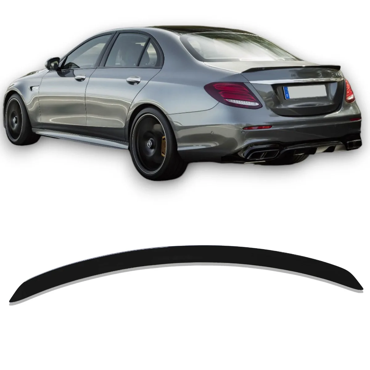 Tagumine spoiler läikiv must Mercedes W213 E-Class jaoks | 2017-2023