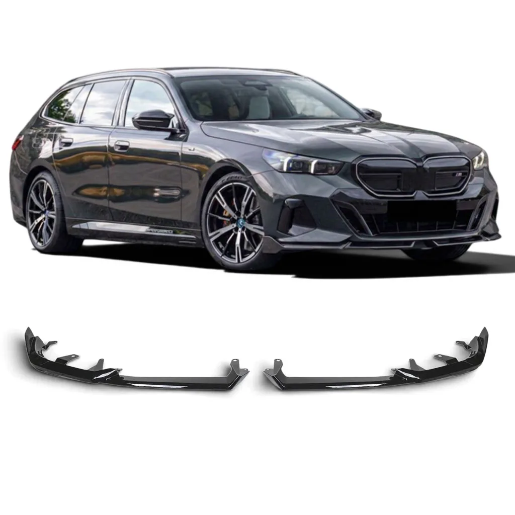 Передний сплиттер, глянцевый чёрный, подходит для BMW 5-й серии G60/G61 с пакетом M Sport (2023–2026)