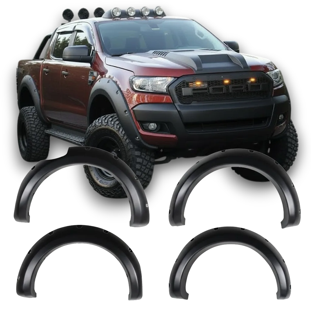 Fender Flares Jumbo for Ford Ranger T6 + T7 + T8 | 2012-2022