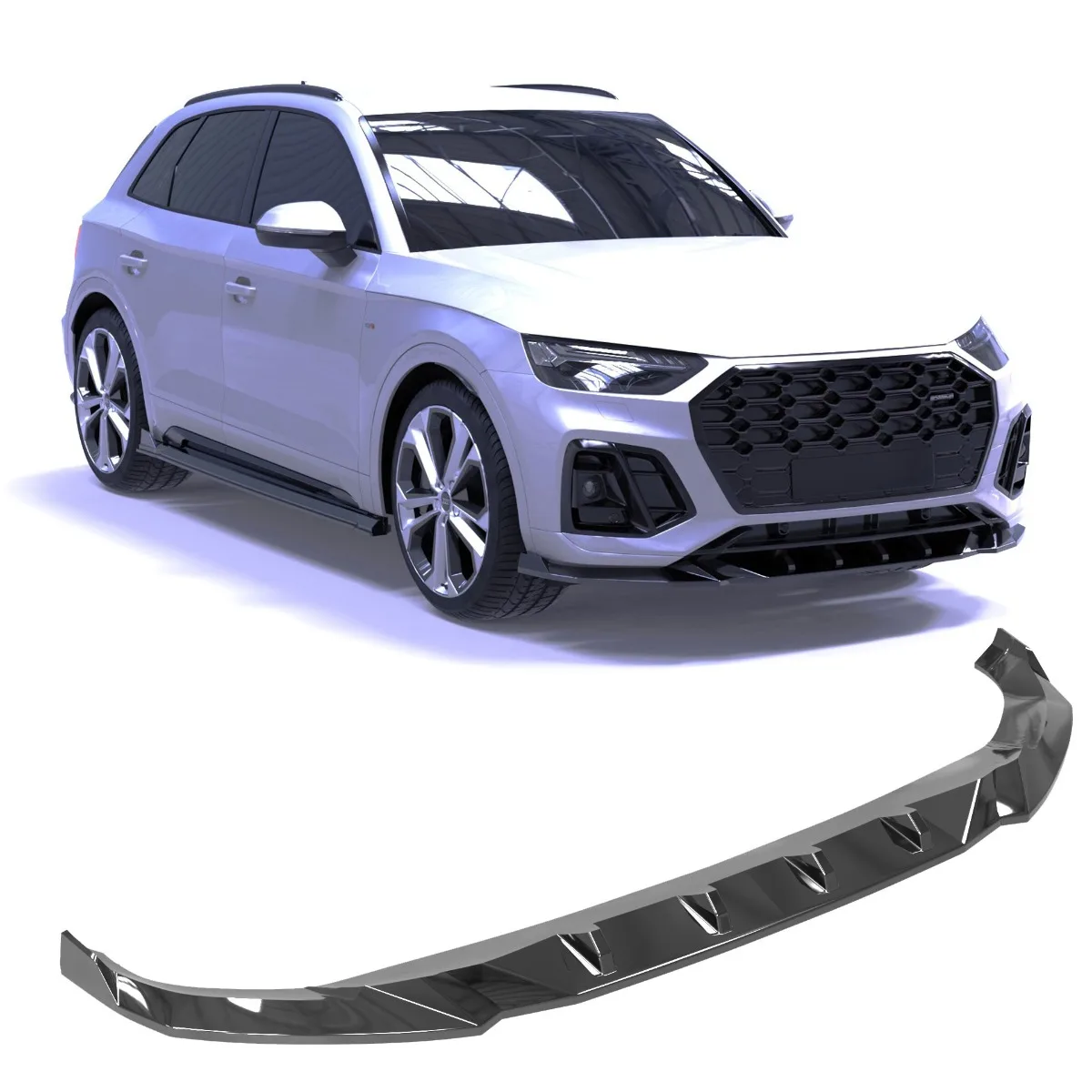 Esisplitter AUDI SQ5 / Q5 S-Line Mk2 Facelift jaoks | 2020–2024