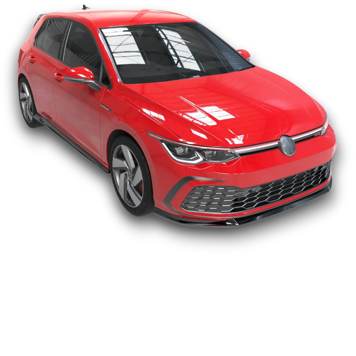 Передний сплиттер V2 для Volkswagen Golf Mk8 GTI / GTE / GTD / R-Line | 2020–2024
