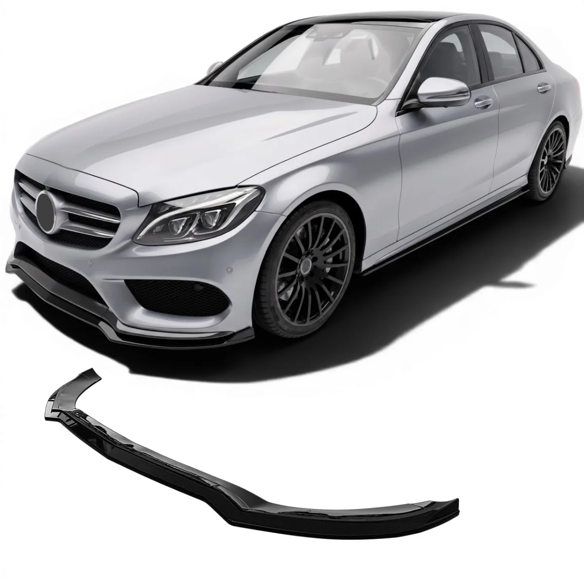 Front splitter for Mercedes W205 C-Class Pre-Facelift AMG Line | 2014-2018
