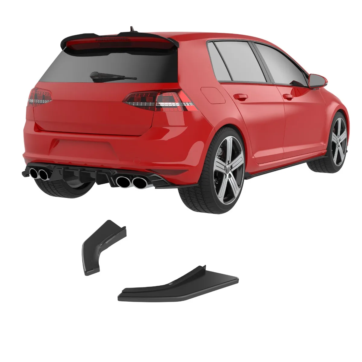 Difuusori küljesplitterid Volkswagen Golf Mk7 GTI jaoks | 2013–2016