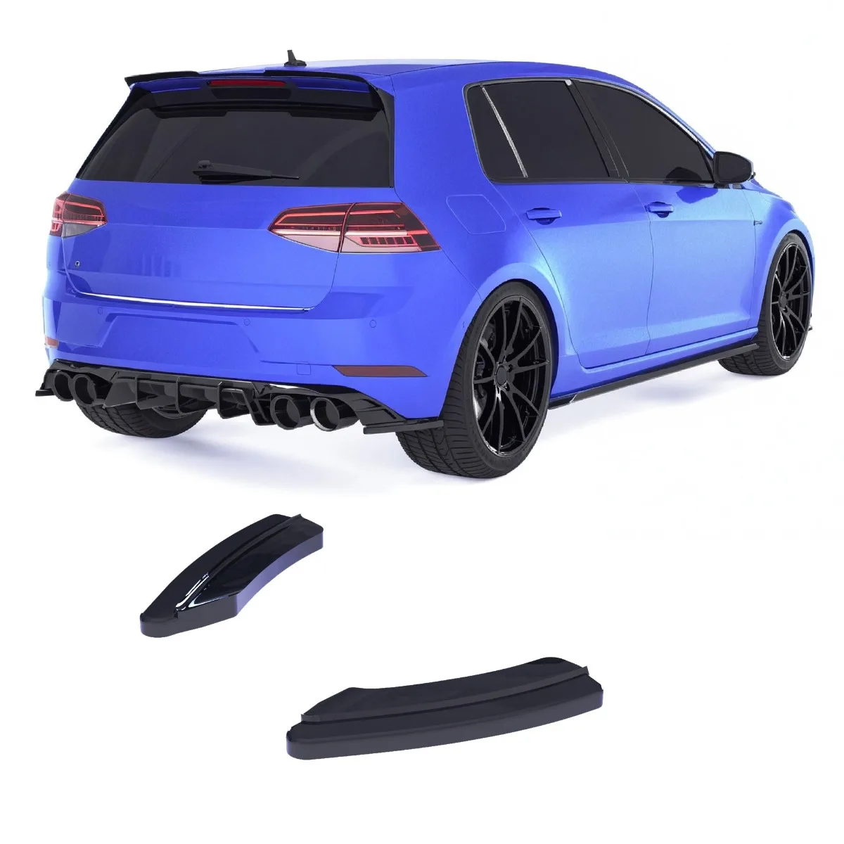 Difuusori küljesplitterid Volkswagen Golf Mk7.5 R / R-Line jaoks | 2017–2020