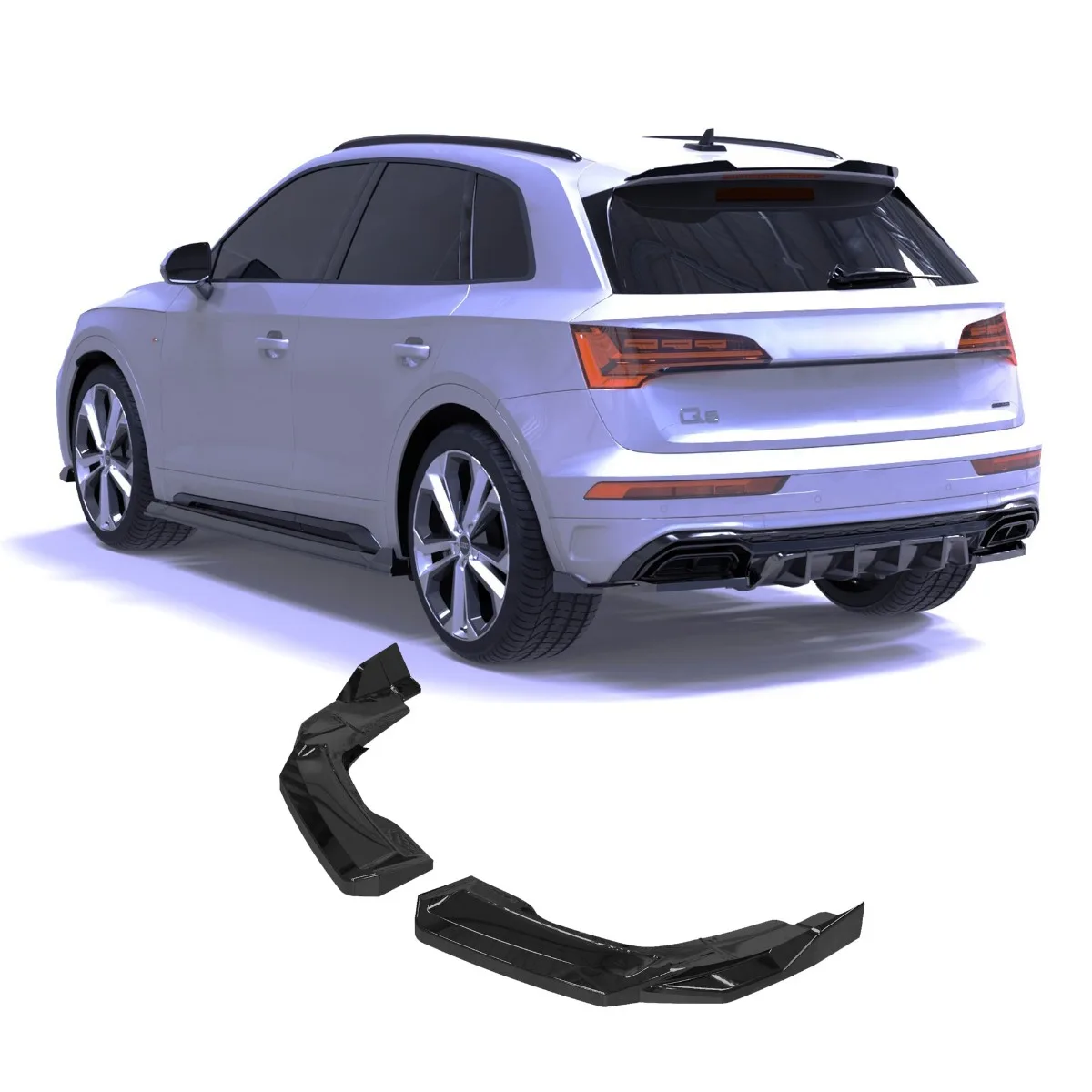 Side Splitters for AUDI (S)Q5 S-Line SUV / Sportback Mk2 Facelift | 2020–2024