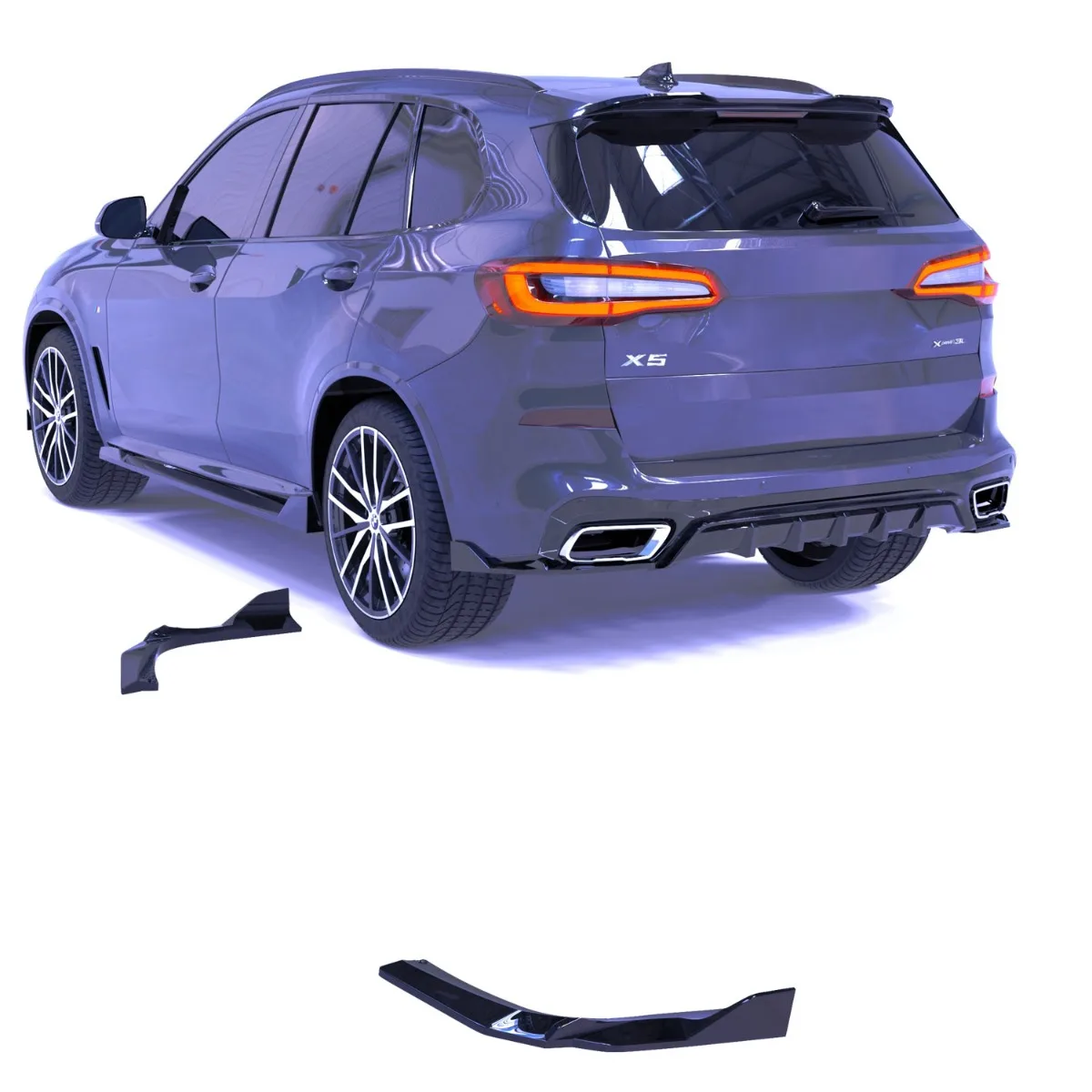 Боковые сплиттеры диффузора для BMW X5 M‑G05 | 2018–2023