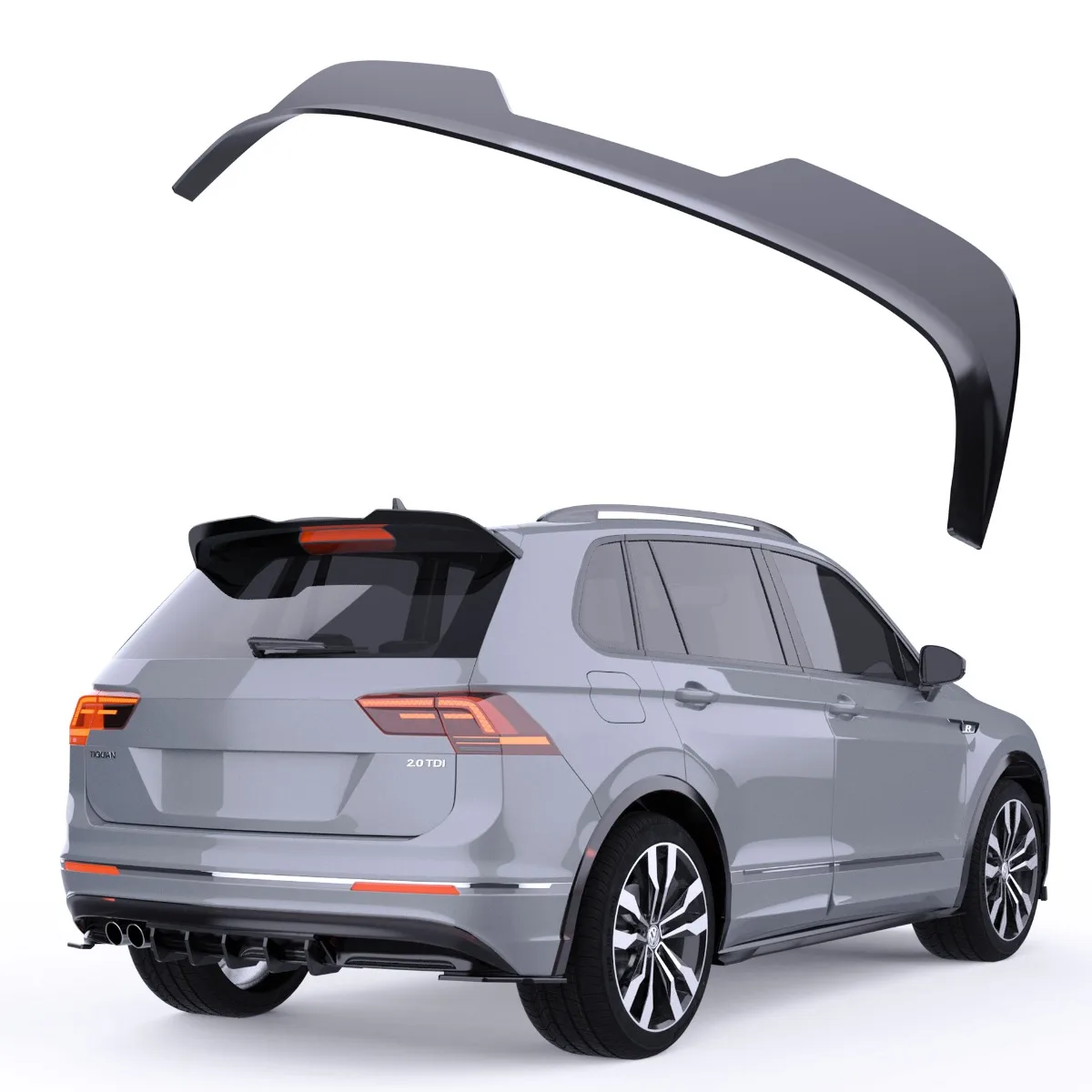 Roof Spoiler geschikt voorVolkswagen Tiguan Mk2 R‑Line | 2015–2020