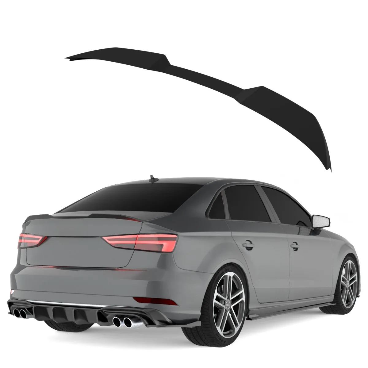 Rear Spoiler for AUDI A3 / A3 S‑Line / S3 RS3 8V Facelift Sedan | 2016–2020