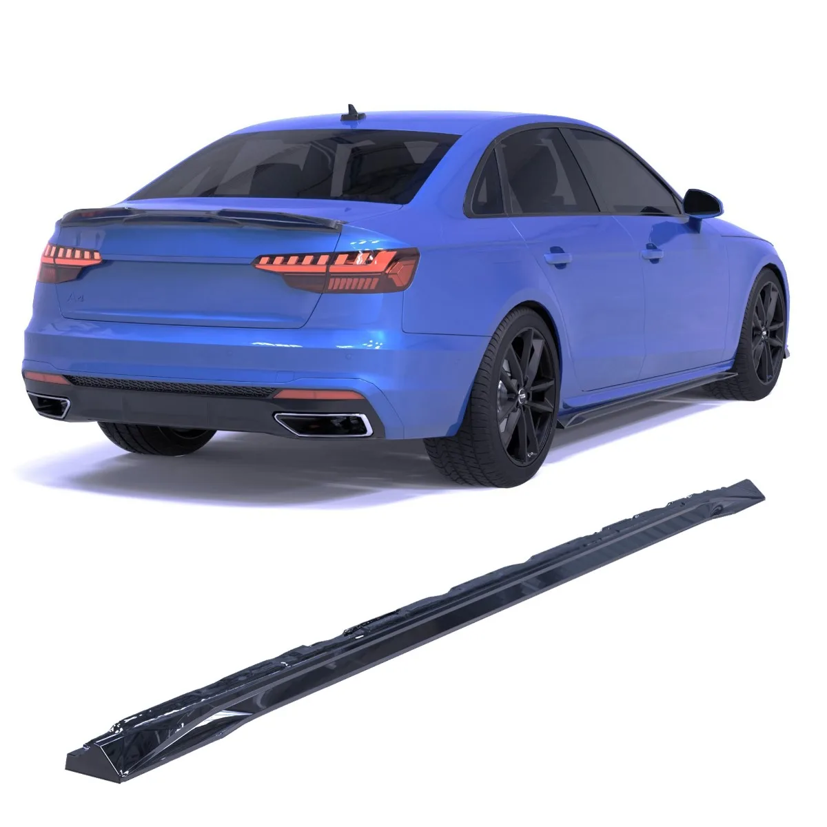 Накладки на пороги для AUDI A4 S-Line / S4 B9 Facelift