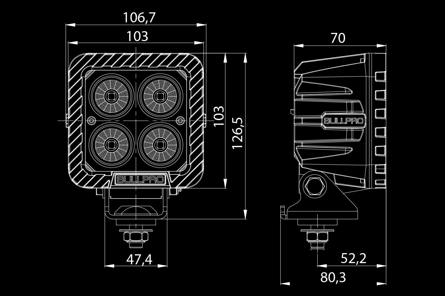 Bullboy Oceanline 80w (wide beam)