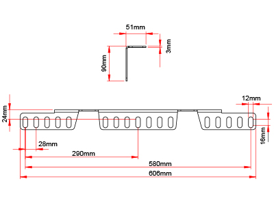 Number plate mount (1605-3024)