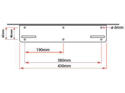 Number plate mount (1605-3025)