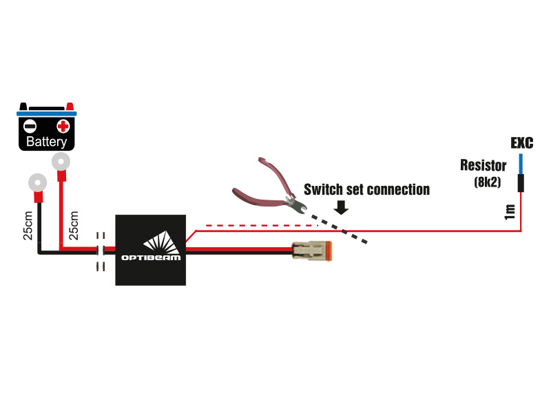 2-pin DT connection kit for one light