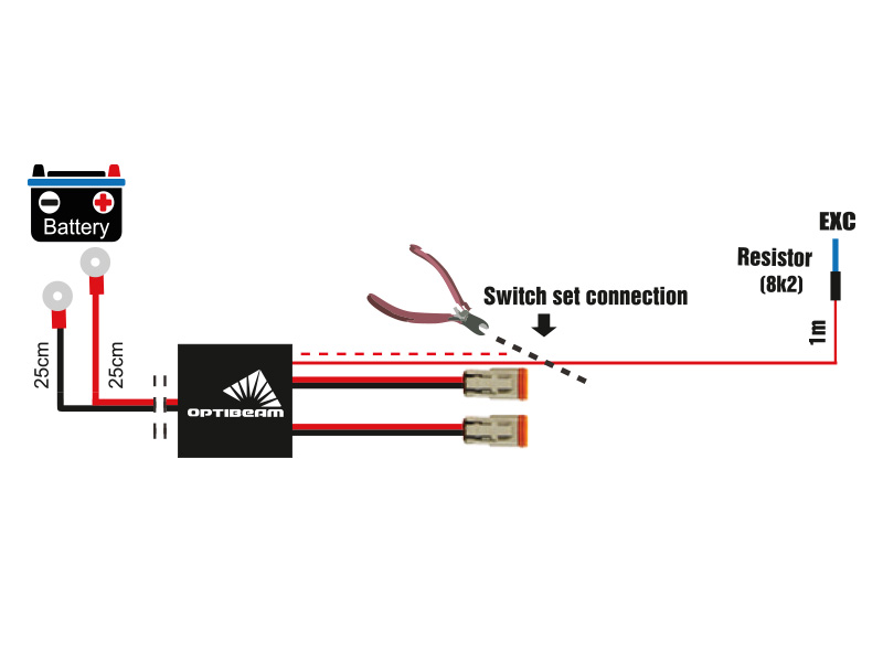 2-pin DT connection kit for two lights