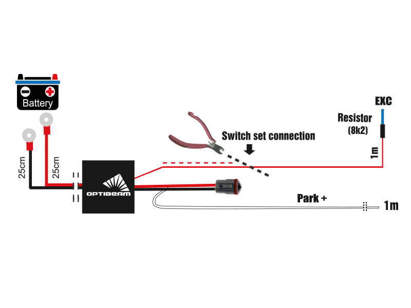 3-pin DT connection kit for one light