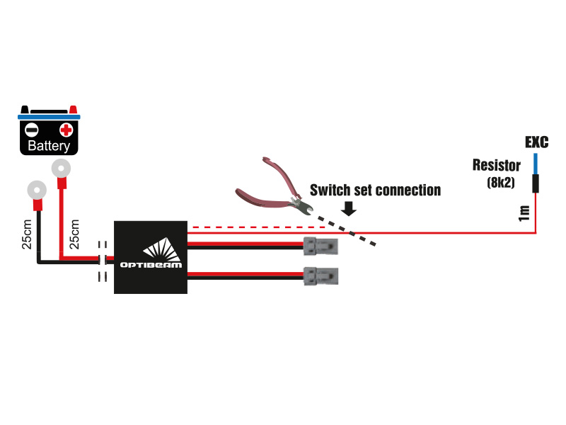 2-pin DTP connection kit for two lights