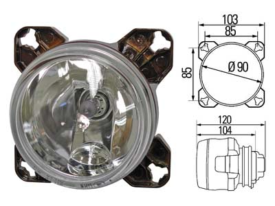 Hella H7 high beam light