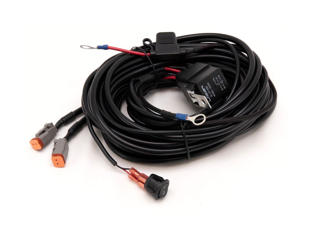 Lazer wiring harness for two work lights